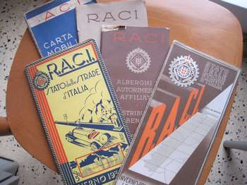 RACI mappe autostradali ITALIA 1935-38